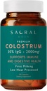 Colostrum, 30% IgG - Erstes Melken - Low Heat Processed - 2000mg - Non GMO - Immune, Gut, Digestive, GI Tract Support - Haut, Haar, Schönheit - Bovine Colostrum May Assist mit Klarheit & Wohlbefinden