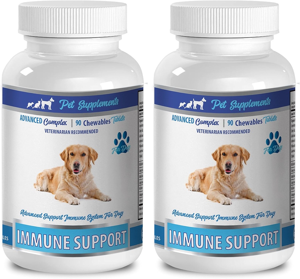 Pet Immune Strengthener - Advanced Immune System Support - CHEWABLE - für Hunde - ashwagandha für Hunde - 2 Flasche (180 Chews)