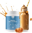TeamKeto Meal Ersatz-Pulver Glutenfrei Enthält MCT-Pulver, Kokosöl, Gras-Fed Molkeprotein-Pulver & 100% natürliche Aromen für Boost Ketosis- Low Carbs & Energy Boost- 742g- Salted Caramel