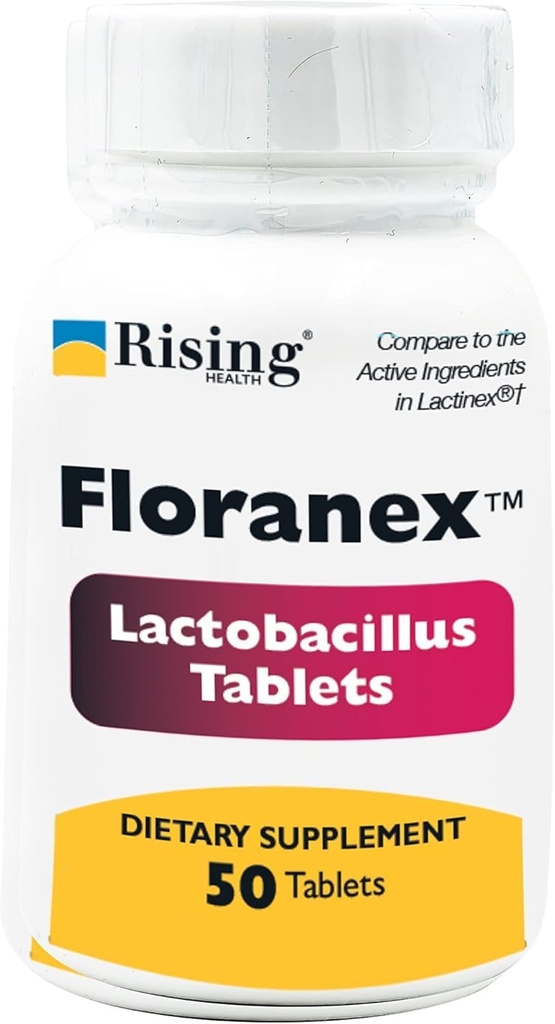 Floranex Lactobacillus Tablets, 50 Count Per Bottle (2 Pack)