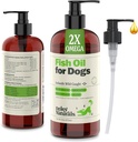Deley Naturals Hund Fischöl Icelandic 2X Omega - Hund Juckreiz Haut Relief mit Omega 3 6 9 für Allergien, Mantel &amp; Herz - Omega 3 Fischöl für Hunde Haut Irritation - 16oz Omega Öl für Hunde Made in USA