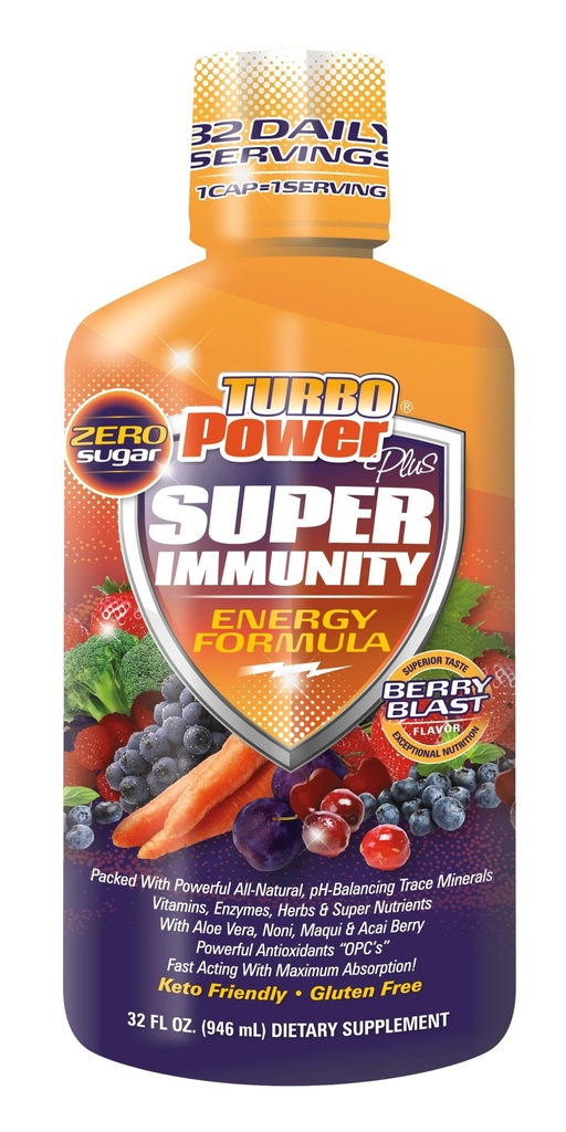 Flüssiges Vitamin Turbo Power Plus: 47 Vitamine, Enzyme, Vitamin D3, Vitamin A, Vitamin C und Zink für Männer, Frauen, Jugendliche und Kinder