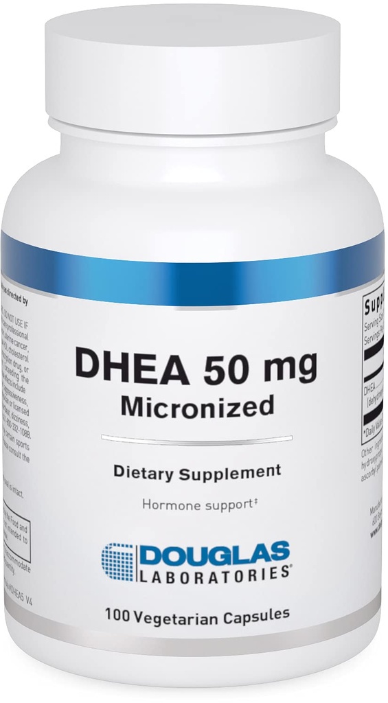 Douglas Laboratories DHEA 50 mg Kapseln - Micronized - Unterstützt Hormon Balance, Immunität, Gehirn, Knochen Gesundheit & Stoffwechsel * - Non-GMO - 100 Vegetarische Kapseln