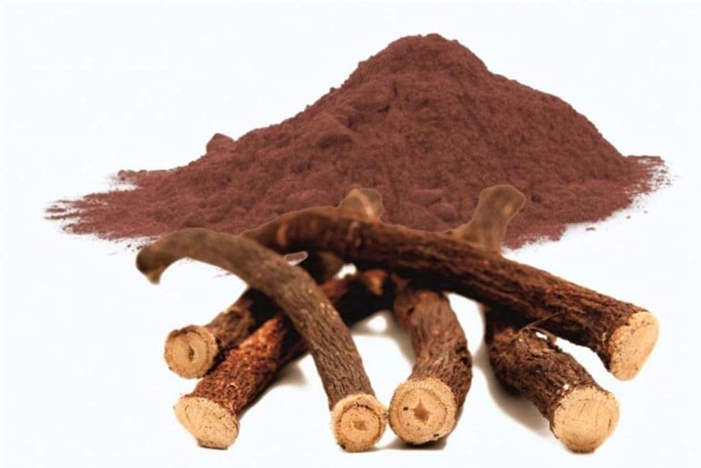 Manjistha Root Powder - Jar Pack - 100 G - Majeeth - Indischer Madder,Manjistha Pulver für Hautpflege und Haarpflege