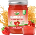 (12 OZ) Irish Sea Moss Gel Raw Vegan Strawberry Flavor 102 Vitamine und Mineralien Wild Harvested Non-GMO Immun- & Digestion Support