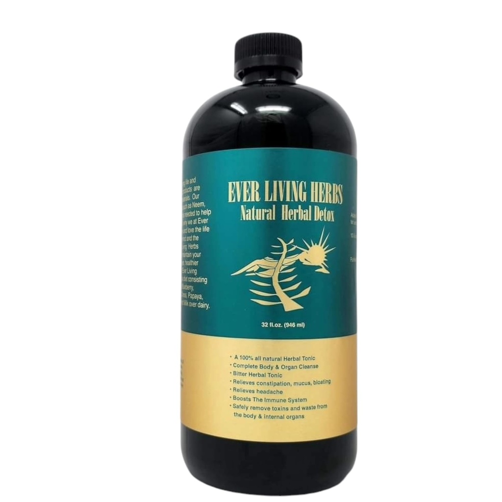 Natürliche Kräuter-Detox mit Moringa für Nährstoffe und tiefe Reinigung mit Neem, Burdockroot, Dandelion 32 oz.