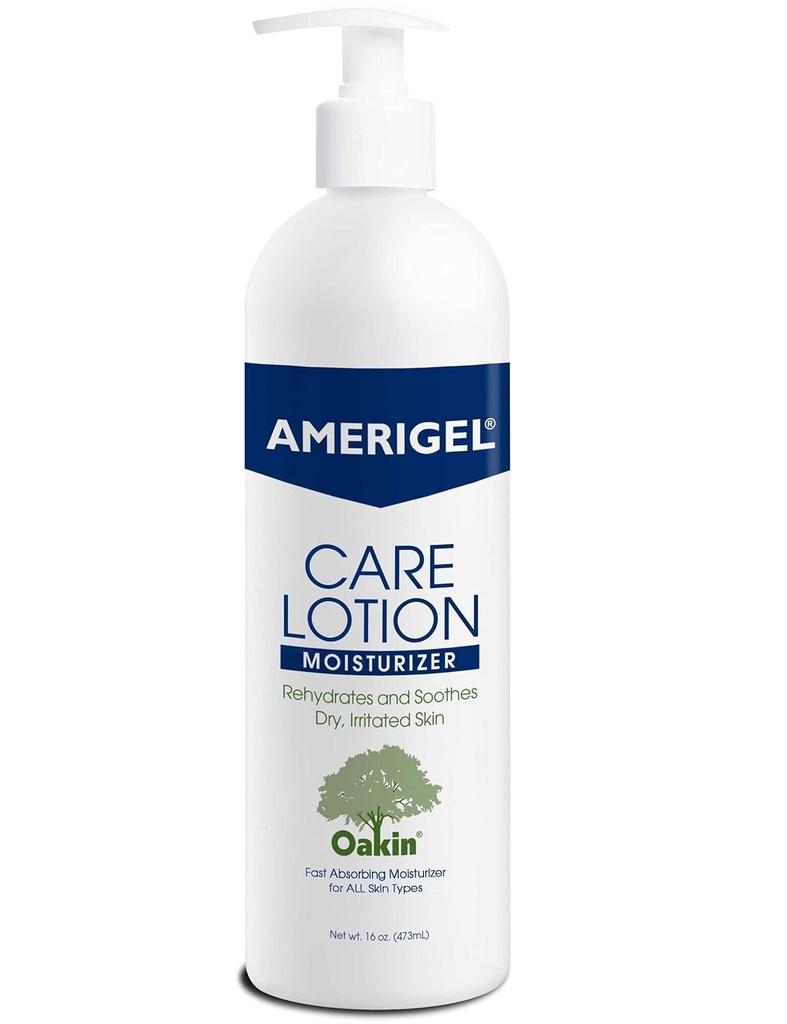 AMERIGEL Care Lotion – Allergischer Moisturizer - Diabetische Hautpflege - Rehydrate und beruhigen trockene, ungereinigte Haut - 16 Unzen.