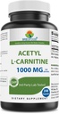 Brieofood Acetyl L-Carnitin 1000 mg pro Servier- 240 Kapseln. Glutenfrei, Non-GMO.