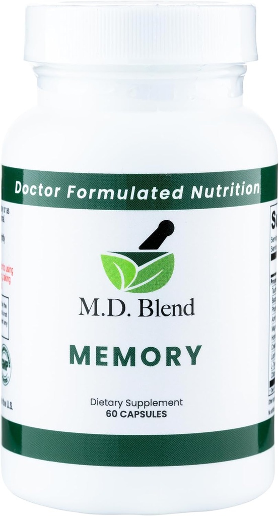 Memory - Natural Blend - Expert Formulierte Ergänzung für kognitive Wellness, Gedächtnis, & Neural Function - Premium L-Tyrosin, Phosphatidylserine, Bacopa Monnieri - 30 Kapseln 2 Pack