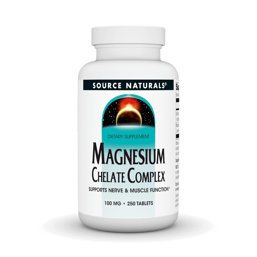 Quelle Naturals Magnesium Chelate - Unterstützt Nerve & Muskelfunktion - 250 Tabletten