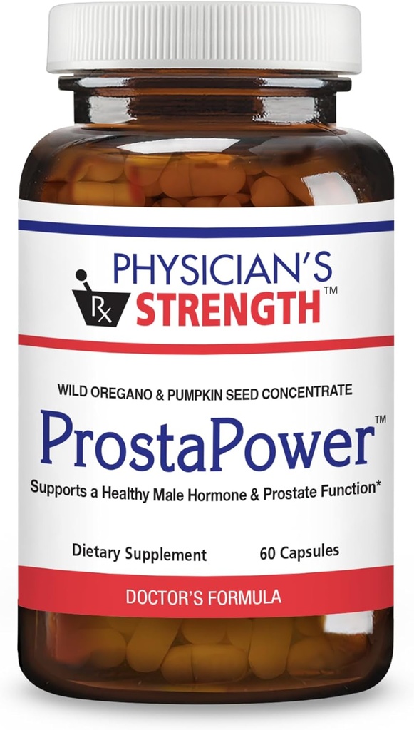 Physician's Strength ProstaPower - 60 Kapseln - Unterstützt eine gesunde männliche Hormon- und Prostata-Funktion - Non-GMO - 30 Portionen