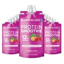 Designer Wellness Protein Smoothie, Real Fruit, 12g Protein, Low Carb, Zero Added Sugar, Gluten-Free, Non-GMO, Keine künstlichen Farben oder Flavors, Raspberry Passion Fruit, 12 Count