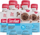 SlimFast Meal Ersatz Shake, Original Creamy Milk Chocolate, 10g Ready to Drink Protein, 11 Fl. Oz Bottle, 4 Count (Pack of 3) (Packaging May Vary)