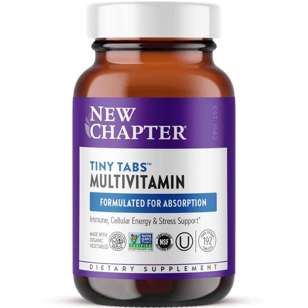 Neues Kapitel Tiny Tabs Multivitamin mit 20+ Nährstoffen für Immun-, Zellenergie- und Stressunterstützung, einschließlich Vitamin D3 + B Vitamine, 192 Zähler