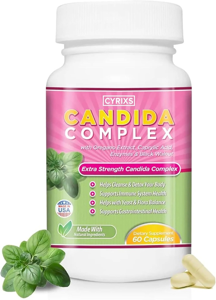 Candida Complex | Steigern Sie Ihr Immunsystem | All Natural Gut Cleanse mit Kräutern, Antifungals, Enzyme und Probiotics | Eliminiert Candida | Verhindert Wiederauftreten