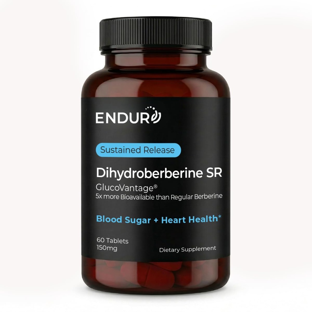 Endur Dihydroberine SR, unterstützt Blutzucker-Gesundheit & Stoffwechsel, Groß für Gewichtsmanagement-Unterstützung, Glutenfrei, 150mg (60 Tabletten)