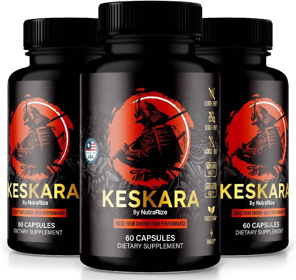 (3 Pack) Keskara Pillen für Herren, Keskara Capsules, Keskara Male Supplement, Premium Performance Support, Natürliche Formel für Muskelwachstum und allgemeine Gesundheit, Offizielle Bewertungen (180 Kapseln)