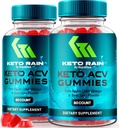 NutraRize (Pack mit 2 Keto Rain ACV Gummis für Gewichtsverlust, offizielle KetoRain Keto+ACV Gummy, All-Natural Apple Cider Essig für Verdauungsunterstützung, Premium und einfach zu Chew Gomitas (120 Gummies)