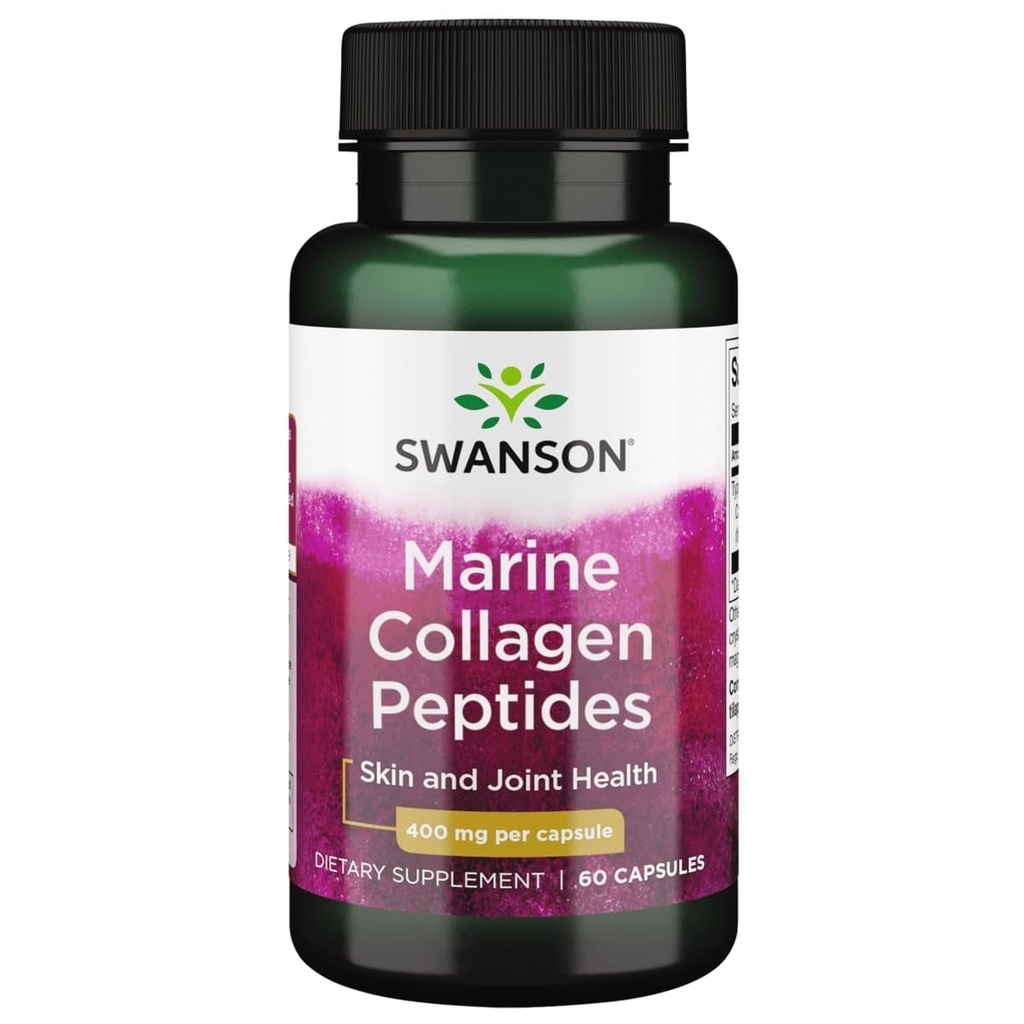 Swanson hydrolyzed Fish Collagen Typ I 400 Milligramme 60 Kapseln