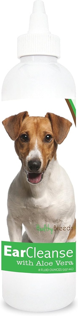 Gesunde Rassen Jack Russell Terrier Ear Cleanse mit Aloe Vera Cucumber Melon 8 oz