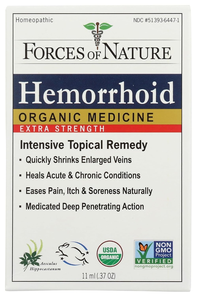 FORCES von NATURE Organic Hämorrhoid Control Extra Strength, 0.37 OZ