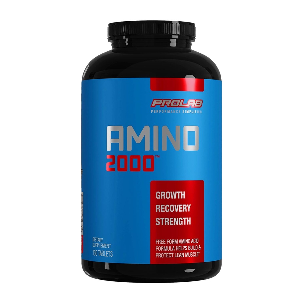 Prolab Amino 2000 Essential Amino Acids Supplement, High-Potency BCAA Blend für Muskelunterstützung & Recovery (150 Tabletten)