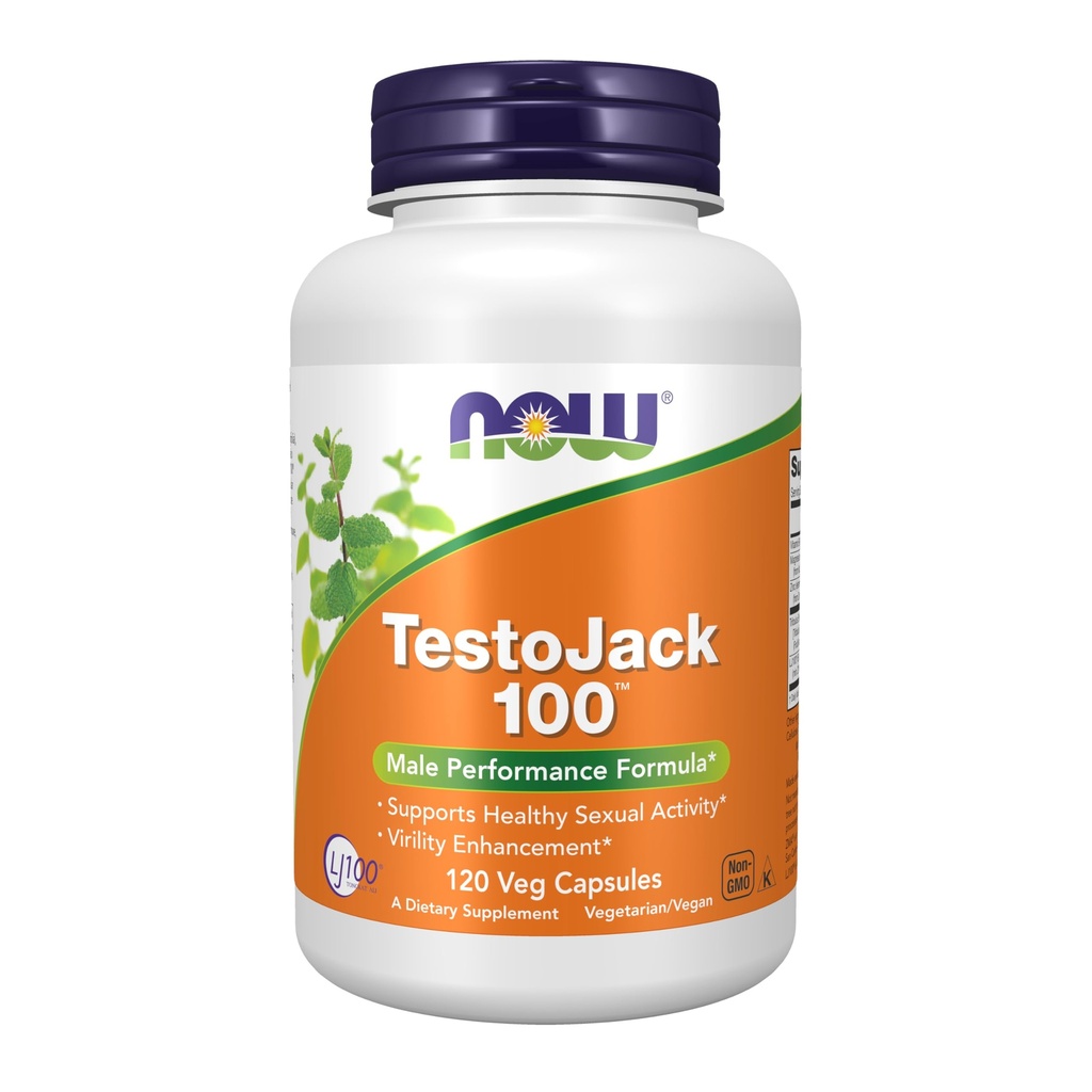 NOW Foods Supplements, TestoJackTM 100 mit LJ100®, einem potenten standardisierten Extrakt aus Tongkat Ali (Eurycoma longifolia), Tribulus und ZMA®, 120 Veg Capsules