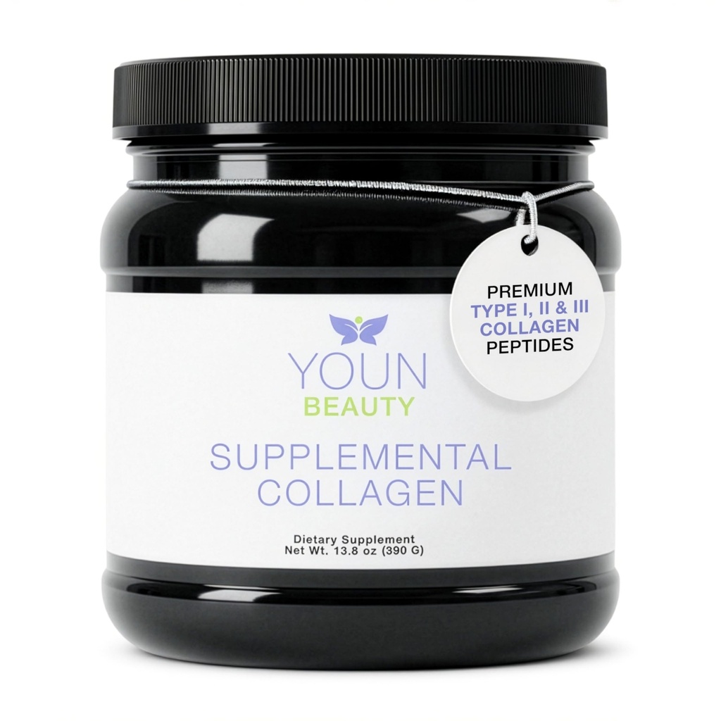 YOUN Beauty Supplemental Collagen Powder von Holistic Plastic Surgeon Dr. Anthony Youn, 30 Portionen (unentflammt) – Fortigel, Fortibone & Verisol Multi-Collagen Peptide für Hautgesundheit