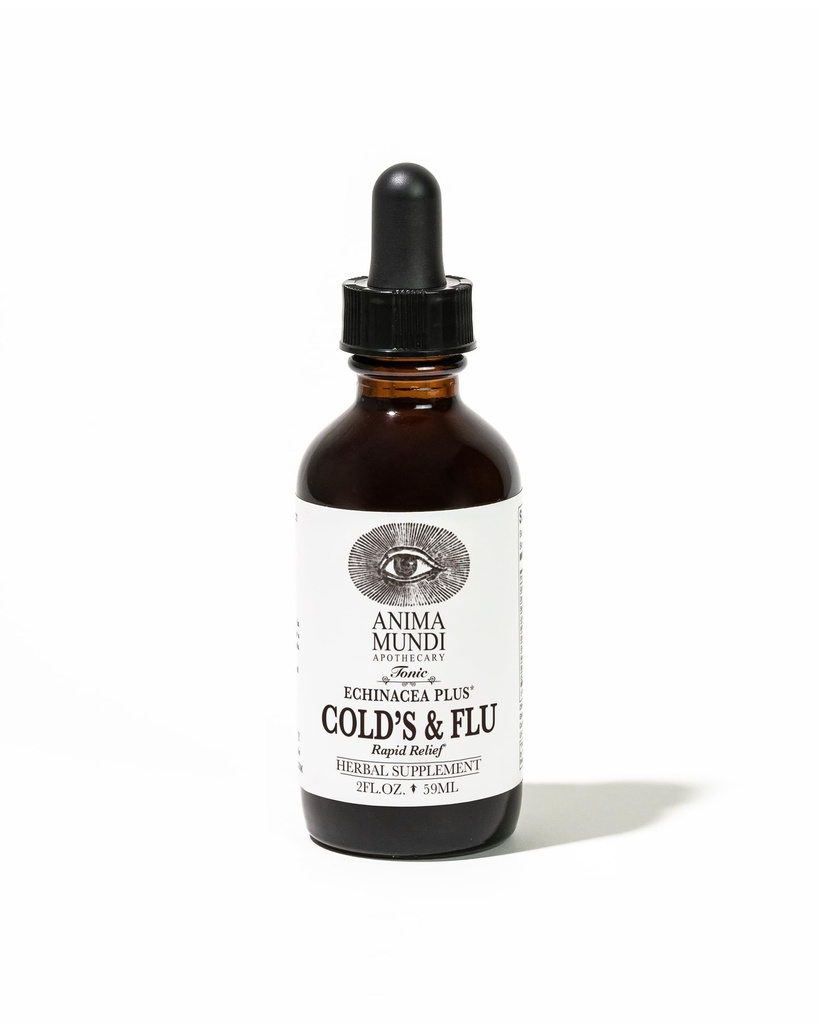 Anima Mundi Apothecary Cold's & Flu Tonic - Immununterstützung Tropfen mit Echinacea, Knoblauch, Turmeric Root & Fresh Ginger - Immunsystem Unterstützung Flüssigkeitsergänzung (2oz / 60ml)