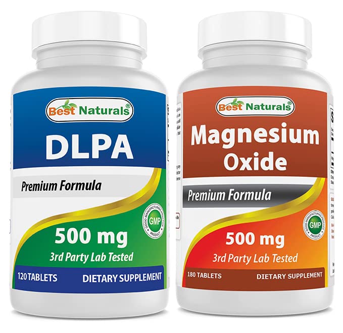 Best Naturals DLPA 500 mg & Magnesiumoxid 500 mg