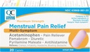 Qualität Wahl Maximale Stärke Mentrual Pain Relief, Multi Symptom Schmerz Relief Caplets, Cramps, Kopfschmerzen, Bloating, Backache & Irritability, 20 Count Package