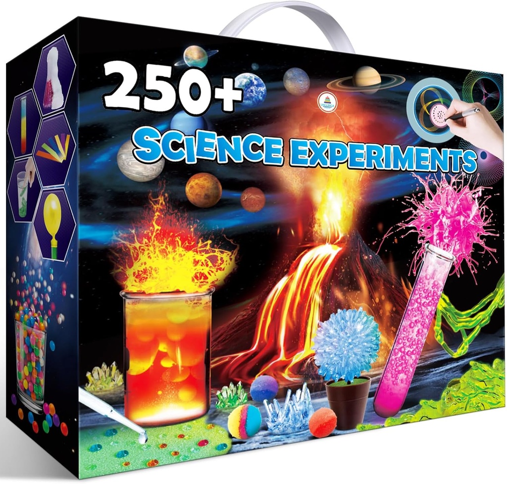 UNGLINGA 250+ Science Experimente Kits für Kinder, Jungen Mädchen Spielzeug Geburtstag Geschenke Ideen, Chemie Set, S.T.E.M Aktivitäten Bildungsprojekt, Volcano Scientist Kit