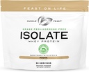 Muscle Feast Grass-Fed Whey Protein Isolate, All Natural Hormon Free Pasture Raised, Whey Isolate Protein Powder für Männer und Frauen, Clean, Gluten-Free, Delicious Isolate Protein - Mocha, 2lb