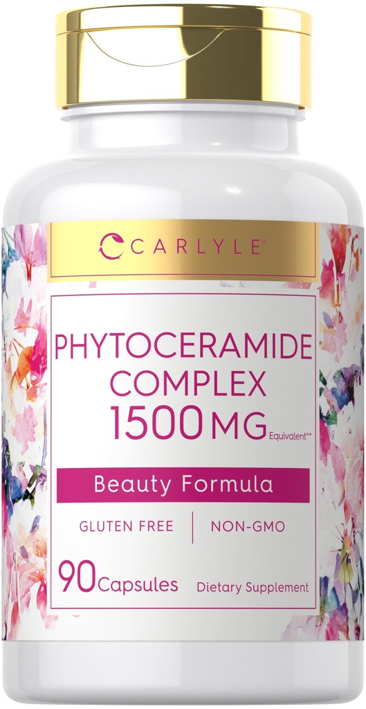 Carlyle Phytoceramid Supplement 1500mg | 90 Kapseln | mit Bio-Süße Kartoffel | Beauty Formel Complex | Non-GMO und Gluten frei