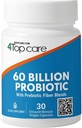 Probiotics 60 Billion CFU - 10 Strains + Bio-Präbiotika - Immun-, Verdauungs- und Gut-Gesundheit - Unterstützt okziale Verstopfung, Durchfall, Gas & Bloating - für Frauen und Männer (30 Zähler)