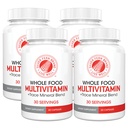 Silver Fern Whole Food Daily Multi Vitamin w/Trace Mineral Blend Supplement - 4 Flaschen - 60 Vegicaps Jede - 120 Tage Versorgung - Natürliche, Non-GMO, Vegan, Multivitamin - Zero Synthetics