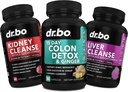 DR. BO Colon Cleanser Detox & Kidney Liver Cleanse - 15 Day Colon Cleanse Pills, Kidney Liver Detox Support Supplement - Bowel Movement Supplements, Kidneys, Bladder, Urinary Tract, Gallbladder Pills