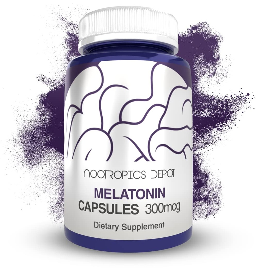 Melatonin-Kapseln | 300mcg | 120 Pillen | Unterstützt Gesunde Schlafzyklen | Fördert Entspannung | Natural Sleep Aid Supplement