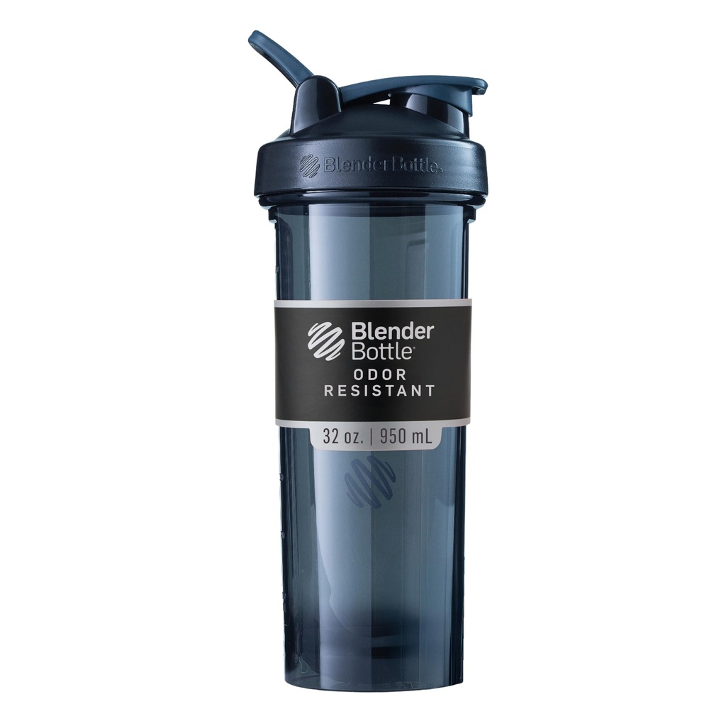 BlenderBottle Shaker Bottle Pro Serie Perfekt für Protein Shakes und Pre Workout, 32-Ounce, Schwarz