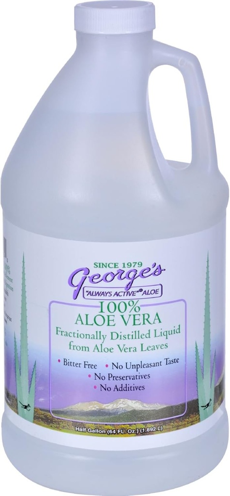 Georges Aloe Vera - Fractionally Distilled Liquid - Bitter kostenlos - keine Konservierungsstoffe - 64 fl oz (Pack von 4)