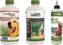 LIQUIDHEALTH Haustiere K9 Glucosamin Hip & Joint Formula, K9 Ear Wash Cleaning Solution, & K9 Complete 8-in-1 Dog Multivitamin - Pet Vitamin Bundle für gemeinsame Gesundheit, Mobilität, Immununterstützung - Made in USA