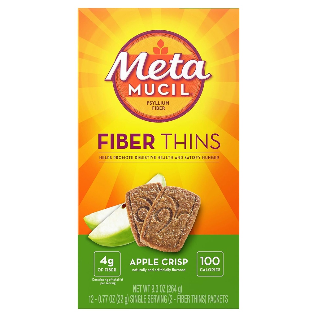 Metamucil Fiber Wafers Apple Crisp 24 Jeder (Pack von 2)