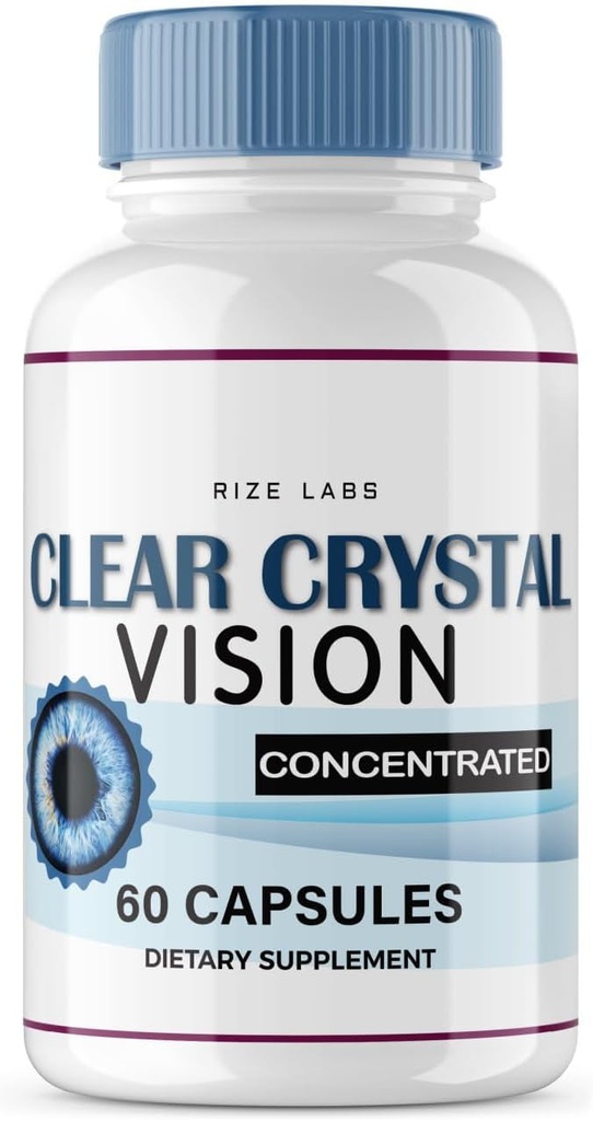rize labs Clear Crystal Vision Supplement, Klare Crystal Vision für Blurry Eyes, ClearCrystal Vision, um gesunde Augenfunktionen zu unterstützen, Klare Crystal Vision Formel Bewertungen (60 Kapseln)