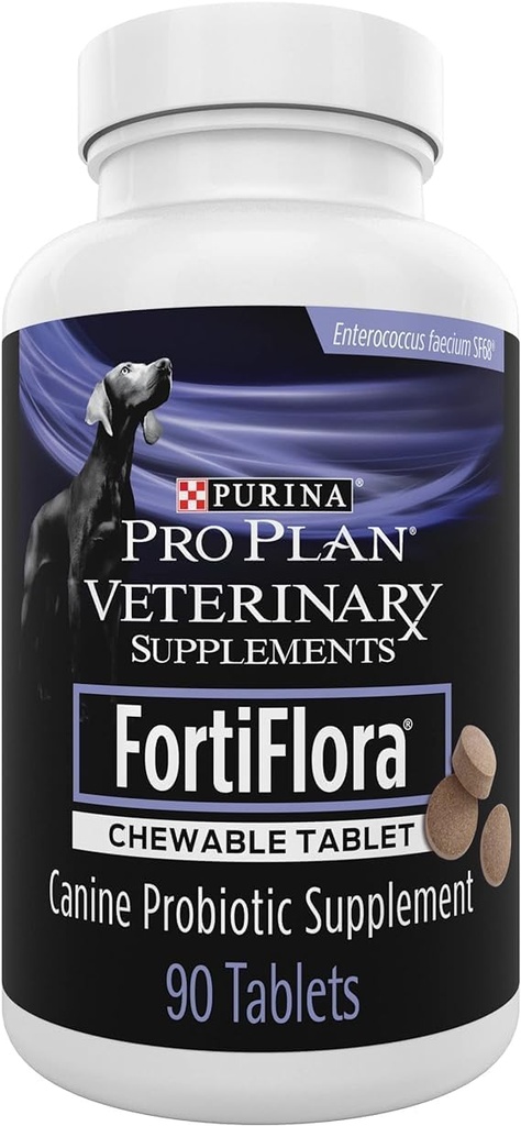 Purina Pro Plan Tierische Ergänzungen FortiFlora Chewable Dog Probiotic Supplement Tabletten 90 ct. Canister