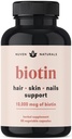 Haar Vitamine - Biotin 10000 mcg mit Vitamin A, E, C, D & Adaptogene zur Unterstützung von Haaren, Haut und Nägeln - Biotin-Ergänzung für Gesundheit und Wachstum | Vegan, Non-GMO, Gluten Free | 60 Kapseln & 30 Servierungen