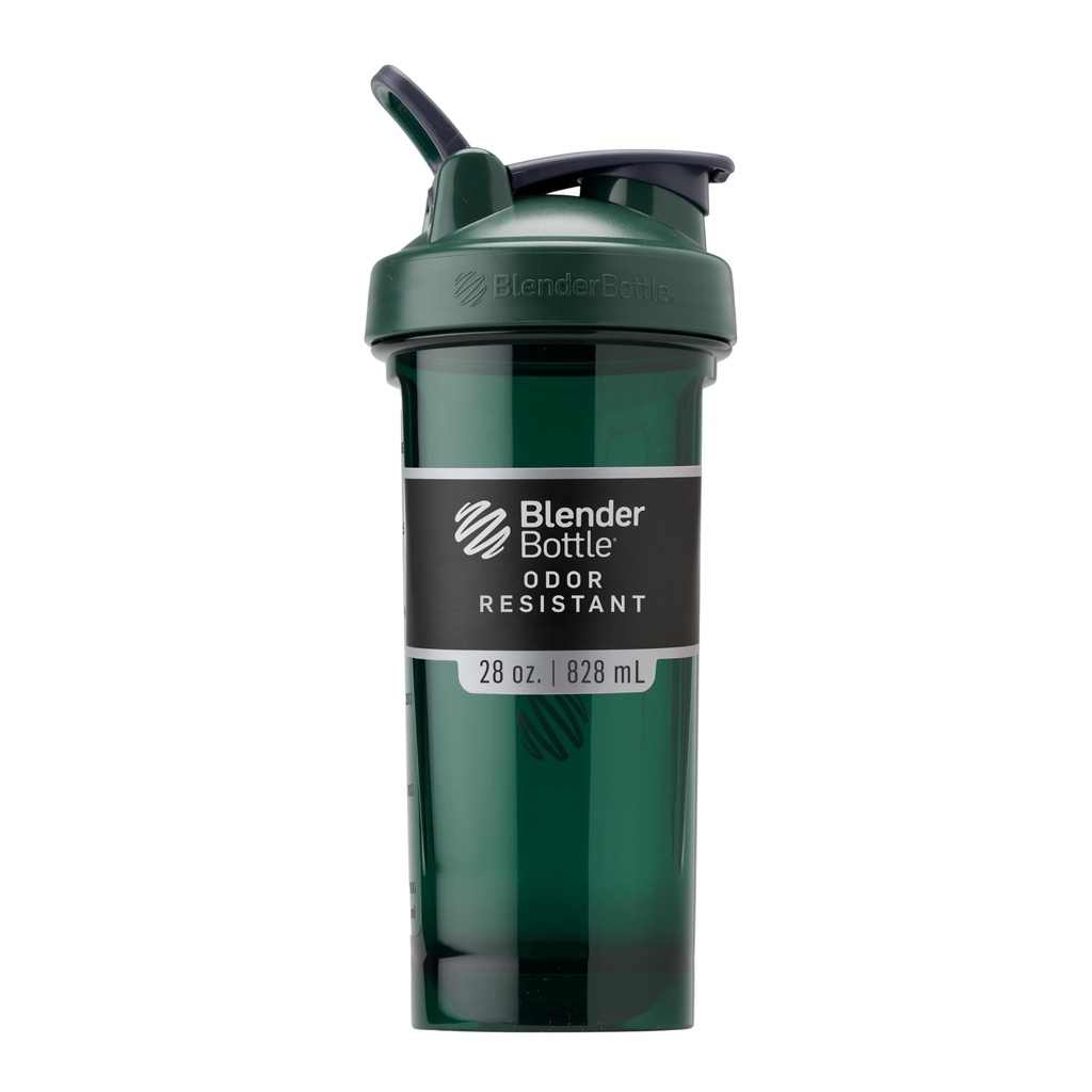 BlenderBottle Shaker Bottle Pro Serie Perfekt für Protein Shakes und Pre Workout, 28-Ounce, Full-Color Green