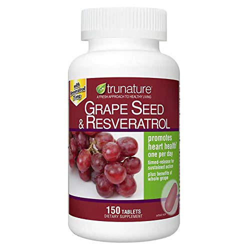 Trunature Grape Seed & Resveratrol 150 Softgels, Flasche