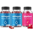 NutraChamps Komplettes Haar, Haut und Nägel Bundle - Biotin, Collagen, Keratin &amp; Mehr