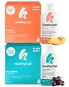 Healthycell Telomere Length Healthy Aging Supplement + Focus & Recall Brain Supplement for Memory & Focus Bundle