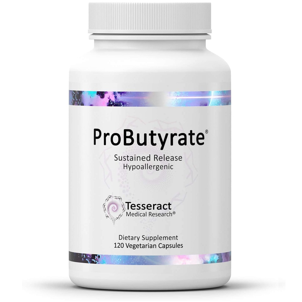 Tesseract Medical Research ProButyrate Gut Health Supplement, Butyric Acid Complex, Gastrointestinal Support Supplement, hilft, Balance zu stabilisieren Gut Microbiome, 600mg, 120 Kapseln